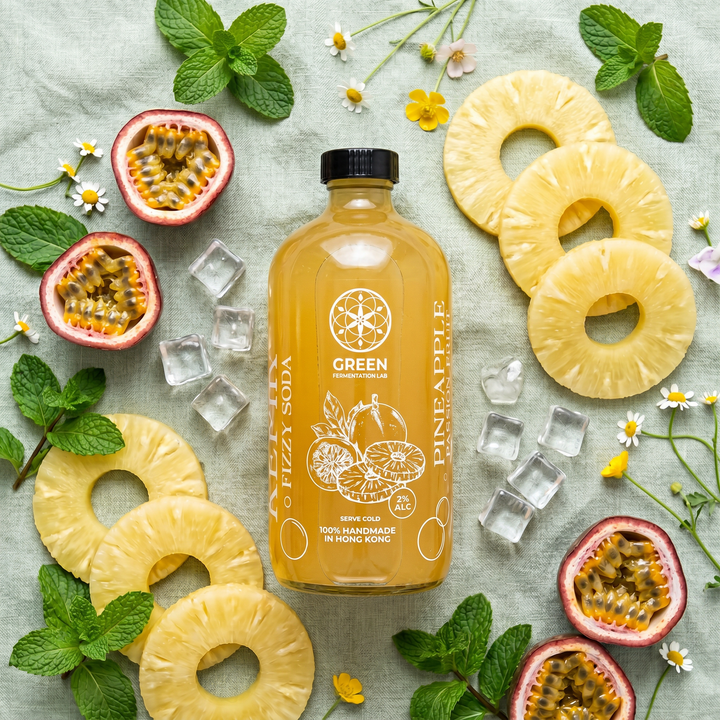 菠蘿熱情果發酵梳打